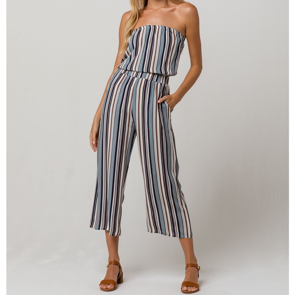 NEW without tags CHANCE Multi Stripe Tube Womens Jumpsuit